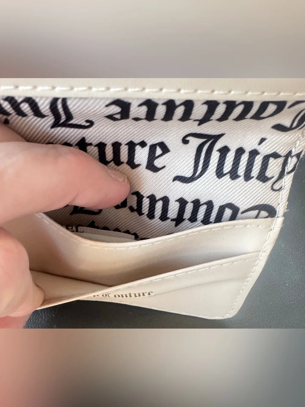 Juicy Couture Light Pink Plush Wallet with Gold Heart Charm